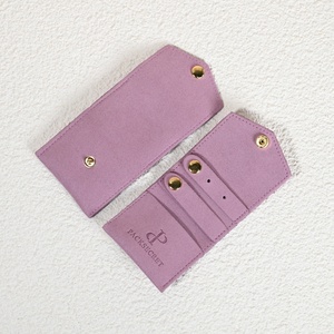 Packsecret Luxury 1.4mm Microfiber Mini Travel Roll Custom Logo Foldable Portable Jewelry Pouch for Organizing <b>Gift</b> Packaging - Product Image 3