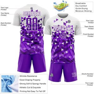 เสื้อฟุตบอลแบบกำหนดเองสำหรับผู้ชายและเยาวชน ระบายเหงื่อได้ดี คอกลม พิมพ์ลายทีมและหมายเลข ชุดกีฬา - Product Image 6