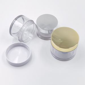 Pot cosmétique vide en PET transparent à paroi épaisse de 8 oz avec couvercle doré ou argenté pour crème et soins de la peau - Product Image 4