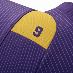 Purple <b>Gold</b> American Football Jersey Men's Short Sleeve V-Neck Sublimated <b>Number</b> 9 Polyester Apparel - Product Image 2
