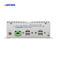 Mini PC sans ventilateur, ordinateur embarqué industriel, processeur Celeron J1900, 2 LAN, 6 USB, 4 COM, VGA, HDMI, sortie double écran, M30A