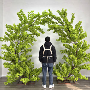 Nuevo Arco Decorativo de Flores de Cerezo Artificiales de Seda Verde para Bodas en Interiores y Exteriores y Decoraciones de Año Nuevo, Resistente al Agua - Product Image 1