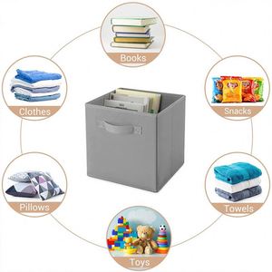 Low Price Convenient Foldable Household Non Woven Fabric Cubes Clothing <b>Storage</b> <b>Boxes</b> for Home Organizer - Product Image 3