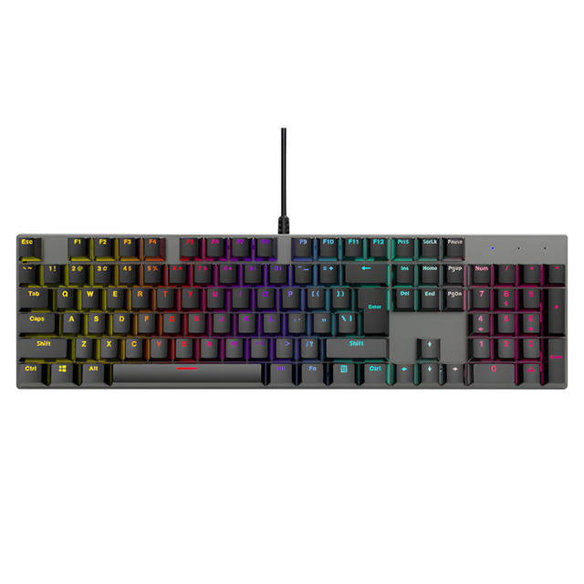 Keywin 104-Keys Custom Wired Gaming Mechanical Keyboard OEM Switches Metal Plate USB Wired Full Size Mechanical Gaming Keyboard