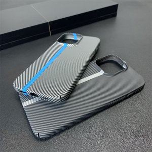 Hot Carbon Sợi Kết Cấu Điện Thoại Di Động Trường Hợp Đối Với iPhone 11 12 13 14 15 16 Pro Max Cộng Với Siêu Mỏng Cứng PC Bảo Vệ Cover Quay Lại - Product Image 4