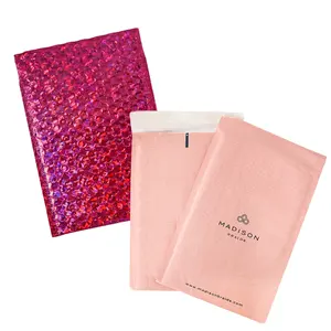 Clear Foam Packing Bags Custom Protective Bubble Bag Shockproof Envelopes Gift Wrap Package Cushioning Bag