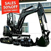 Mini-excavatrice hydraulique Euro 5 de 3,5 tonnes avec pince, vente en gros