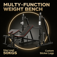 Banc de musculation réglable en acier avec accessoires de câble pour développement des jambes, station d'entraînement portable pour salle de sport à domicile