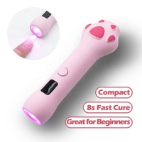 Lampe UV rechargeable 2086 pour le séchage du gel à ongles, lumière rouge, lampe LED mignonne en forme de patte de chat