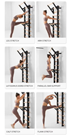 Barre Murale Suisse en Bois Multifonctionnelle pour Gymnastique à Domicile, Étirements et Cadre d'Escalade pour Enfants