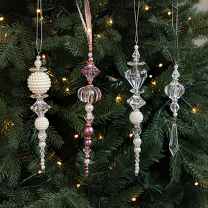 Adorno Colgante de Cristal Acrílico Transparente al por Mayor, Decoración Navideña, Adorno Colgante para Árbol de Navidad - Product Image 1