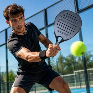 <span class=keywords><strong>Raquette</strong></span> <span class=keywords><strong>de</strong></span> <span class=keywords><strong>padel</strong></span> en fibre <span class=keywords><strong>de</strong></span> carbone 18K avec logo personnalisé, noyau EVA 38 mm, absorption des chocs, forme diamant, raquettes <span class=keywords><strong>de</strong></span> <span class=keywords><strong>padel</strong></span> en fibre <span class=keywords><strong>de</strong></span> carbone 18K - Product Image 6