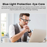 SENBONO V03 Lunettes Intelligentes Caméra 4K Wi-Fi pour Photos et Vidéos Batterie 220mAh Bluetooth pour Appels et Musique Lunettes Intelligentes avec IA
