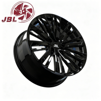 Nouvelles jantes monobloc forgées en alliage d'aluminium de 16 à 24 pouces, noir brillant, multi-branches, 5x112 5x114.3 5x120, ET 25mm, pour Audi