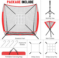 Ensemble d'équipement d'entraînement de baseball DLX de haute qualité Ball Caddy Batting Tee Net