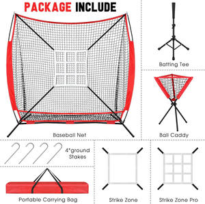高品質 DLX 野球 トレーニング 備品 セット ボールキャディー バッティングティー ネット - Product Image 2