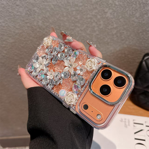 เคสโทรศัพท์ไอโฟน 16 15 14 พลัส แบบหรูหรา ประดับกลิตเตอร์เพชร โบว์สวยงาม MOQ ต่ำ สำหรับเคสไอโฟน 17 โปรแม็กซ์ ดีไซน์โดดเด่น - Product Image 4