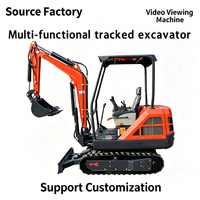Mini-excavatrice 0,025-0,6 m³, modèles 08-135, profondeur de creusement 1300-5095 mm pour vergers et serres