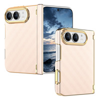 Étui de protection texturé de qualité supérieure pour iPhone Duo, téléphone pliable, coque arrière avec protection de la charnière, antichoc, anti-chute