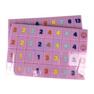 Custom Pink White Blue Purple Rumi Tiles Lucite Cube Hecho a mano Acrílico Lucite Rummi-kub <span class=keywords><strong>Juego</strong></span> Set para Niños Adultos Juegos Divertidos - Product Image 2