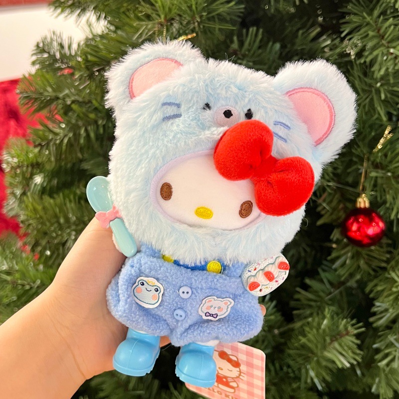 สายเอี๊ยมหมวกหนูยัดไส้สีฟ้า kt