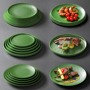 Trái cây tráng miệng Tấm Đá mô hình tối giản Melamine Ware tấm melamine tấm bộ đồ ăn cho cơm chiên chiên mì món ăn - Product Image 1