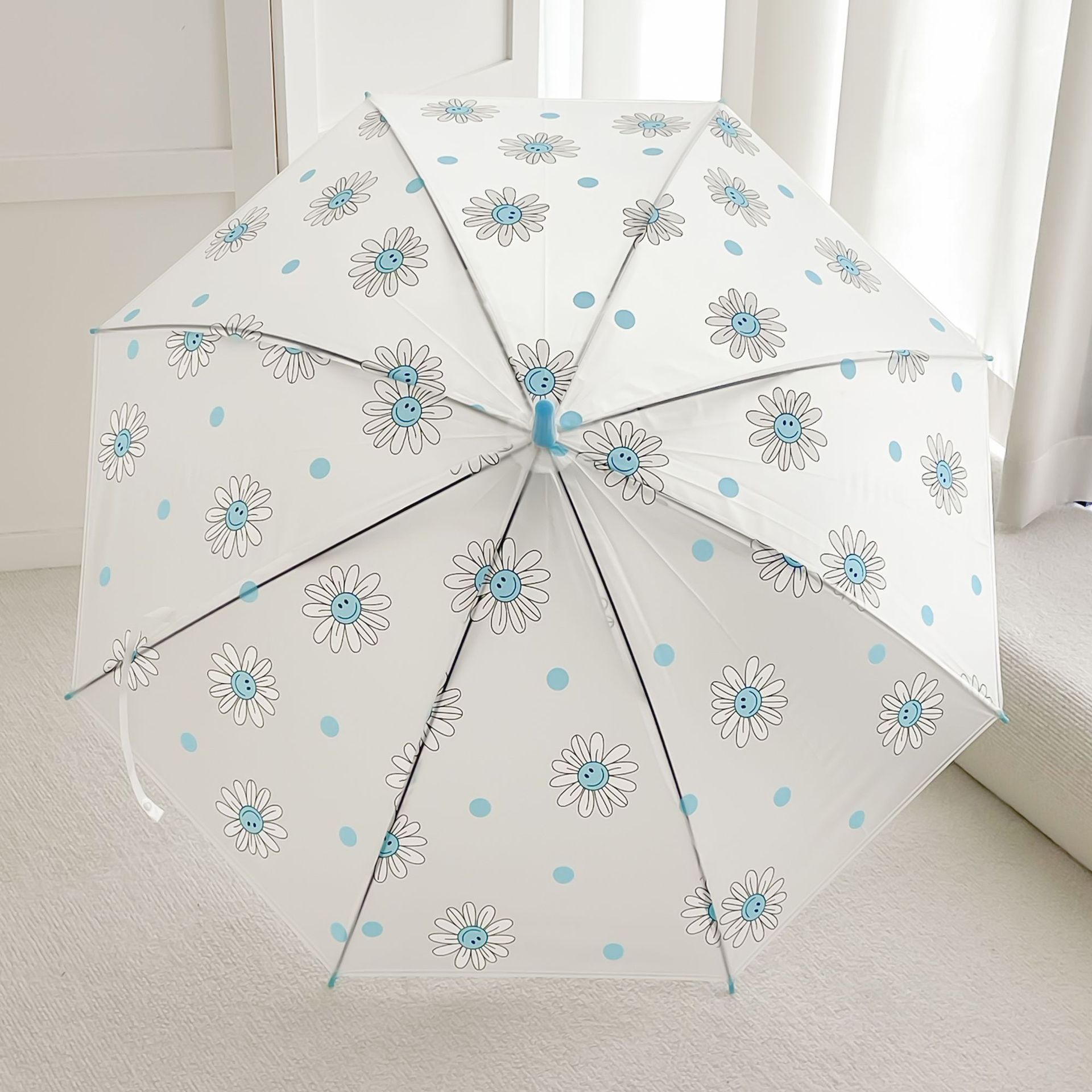 smiley daisy blue