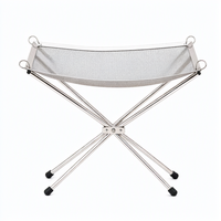 Brasero pliant portable en acier inoxydable pour bois et charbon de bois, idéal pour le camping, le barbecue et la cuisson en extérieur
