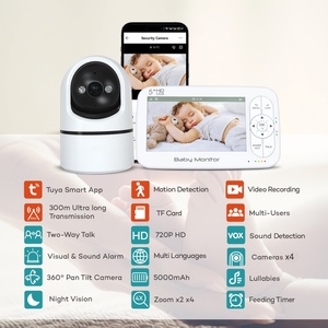 Moniteur bébé avec écran HD IPS de 5 pouces, mode VOX, batterie 5000 mAh, détection des pleurs du bébé, caméra WiFi, <span class=keywords><strong>babyphone</strong></span>, caméra pour bébé - Product Image 6