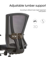 Chaise de bureau de direction ergonomique à dossier haut en tissu, confortable et élégante, pivotante à 360°, avec accoudoirs réglables en hauteur, certifiée BIFMA