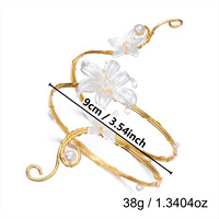 Bracelet manchette floral féerique pour le bras, accessoires de cosplay Renaissance et Halloween, cadeau pour elle, bracelet manchette fleur de fée