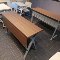 Tables de conférence longues en PVC, modernes et minimalistes, librement combinables, avec chaises pour la formation des employés, bureau, salle d'étude, bureaux doubles