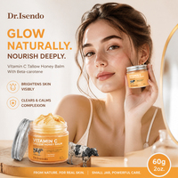 Baume au suif et au miel à la vitamine C, marque privée OEM, hydratant naturel antioxydant pour le visage et le corps, soin pour peaux sèches/sensibles