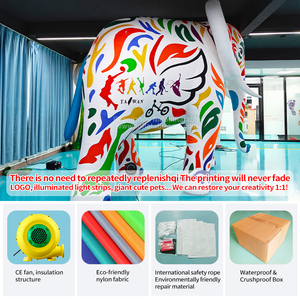 Quy mô lớn phổ biến động vật theo chủ đề Đảng inflatables đầy đủ bầu không khí Inflatable voi cho quảng cáo Chiến Dịch - Product Image 3