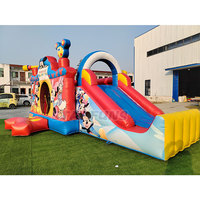 Château gonflable pour enfants à thème Minnie Mouse, avec toboggan, pour usage commercial en extérieur