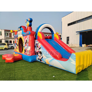 Château <span class=keywords><strong>gonflable</strong></span> pour enfants à thème Minnie Mouse, avec toboggan, pour usage commercial en extérieur - Product Image 3