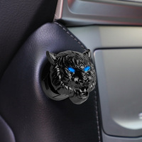Penutup Tombol Starter Dekoratif Berbahan Zinc Alloy Model Kepala Harimau Satu Sentuhan, Stiker Flip-Top untuk Audi BMW, Cincin Pengapian, Tombol Interior