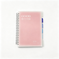 Carnet à spirale B5 5 sujets avec intercalaires en PP, couverture rigide, carnet à spirale personnalisé en gros pour les notes de bureau et d'étudiant