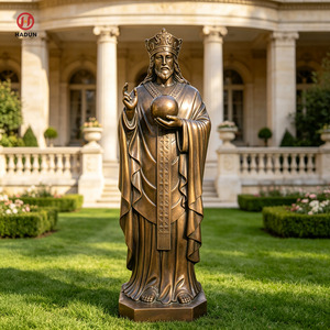 Estatua de San Juan Evangélico en Bronce con Diseño Personalizado, con Águila Sosteniendo un Libro y un Pluma, para Decoración de Jardín o Exteriores de Iglesia - Product Image 4