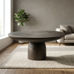 Mesa de Centro Redonda de Madera Minimalista Hecha a Mano, Muebles Modernos para Sala de Estar, Ordene Hoy - Product Image 3