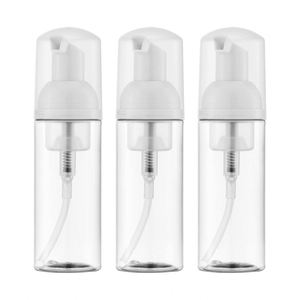 100ml 120ml 150ml <b>200ml</b> Face Cleanser Cosmetic Plastic Foam Pump <b>Bottles</b> Pump Sprayer Blue White Transparent PET Mousse <b>Bottle</b> - Product Image 1