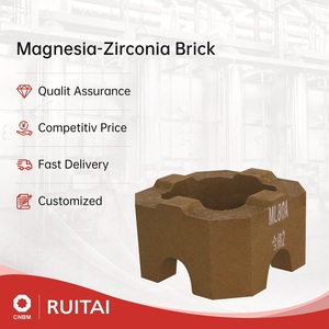 Brique cylindrique personnalisée en magnésie-zircone OEM/ODM, pour composants essentiels de fours à verre résistants à l'érosion <span class=keywords><strong>liquide</strong></span> - Product Image 1