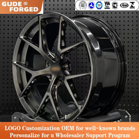 Jantes forgées GUDE 5x112 5x120 personnalisées, finition Black Diamond Platinum pour Porsche 911, BMW M2, E92, E81, F80, Audi R8, jantes de 18 à 22 pouces