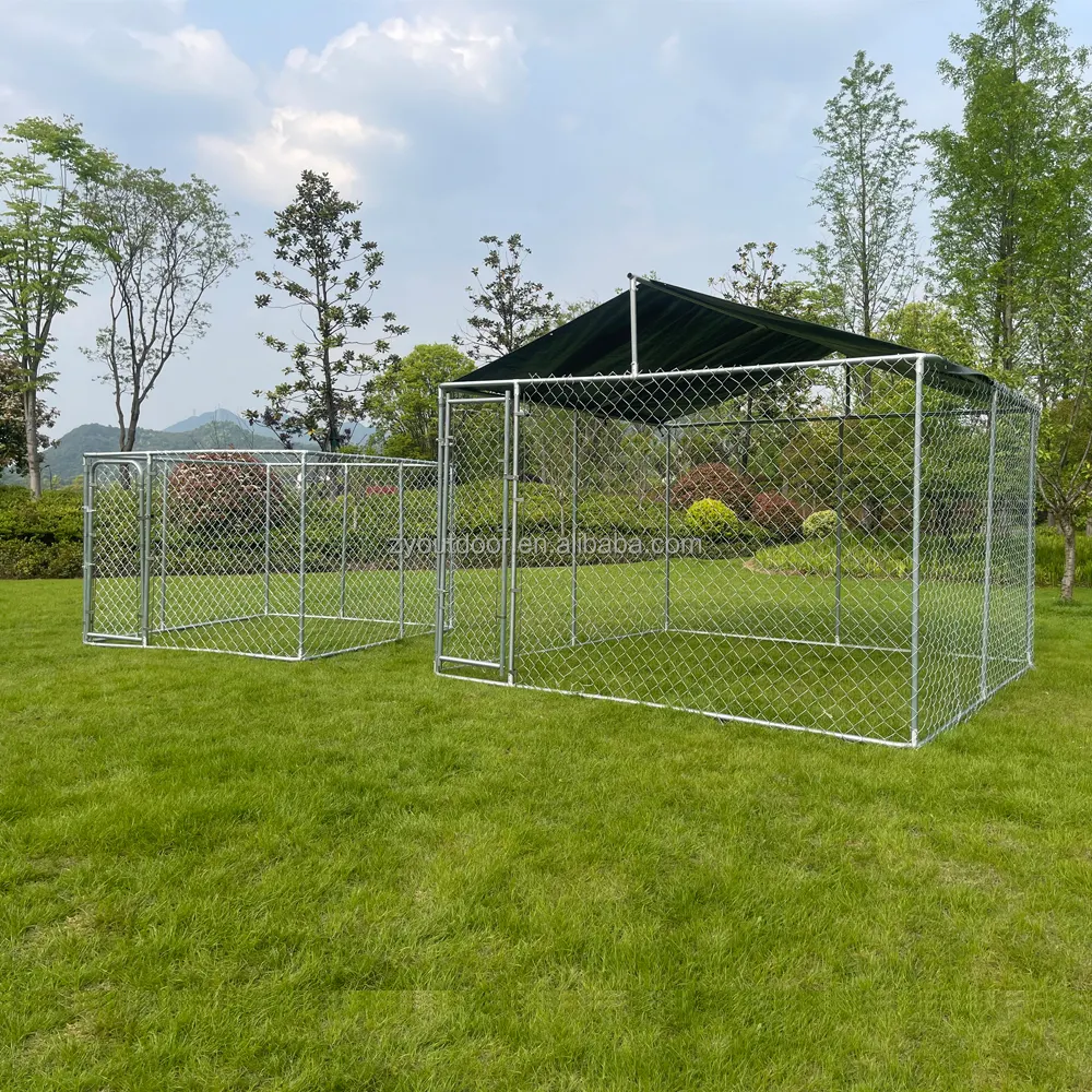 Outdoor Heavy Duty Gaas Grote Hondenkooikennel Voor Boerderij Met Waterdicht