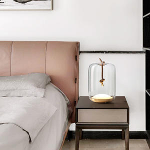 Zeal Lighting Sala de estar Dormitorio Decorativo nórdico Cama moderna Lámpara de mesa de lectura de vidrio lateral - Product Image 5