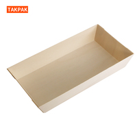 Assiettes carrées jetables biodégradables en bois de haute qualité avec rebord haut pour service