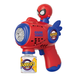 Venta caliente <span class=keywords><strong>Pokeman</strong></span> 10 agujeros juguete de burbujas eléctricas ABS plástico Spider Man máquina de soplado de burbujas pistola de burbujas para niños Juego al aire libre - Product Image 2