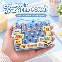 Mini-clavier anti-stress 26 touches en gros, jouet mignon à presser avec bracelet perlé et styles multicolores