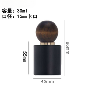 Nouveaux flacons de parfum en verre sans plomb, écologiques et recyclables, noirs, cylindriques, 30/50/100 ml, avec vaporisateur, diffuseur à bâtonnets, logo personnalisé, impression soyeuse