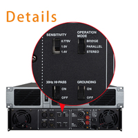 Eeleuni 4 Kanal 400W Profesyonel Güç Amplifikatörü 8Ohm Sahne Ses Sistemi AMP Bar KTV Canlı Performanslar için